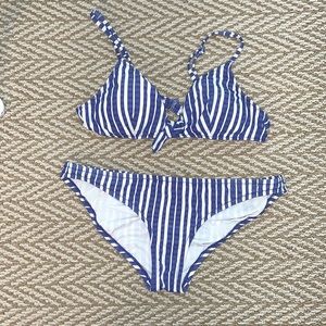 J crew striped bikini